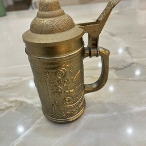 Vintage stein plastic hinged lid EIN prosit der Gemutlichkeit